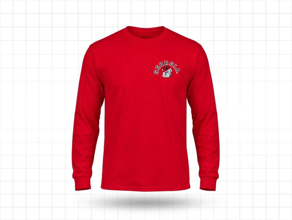Russell Athletic Red Georgia Bulldogs Long Sleeve T-Shirt Men's L